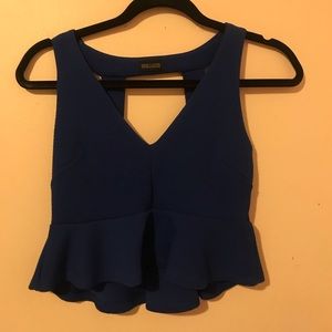 Crop ruffled top